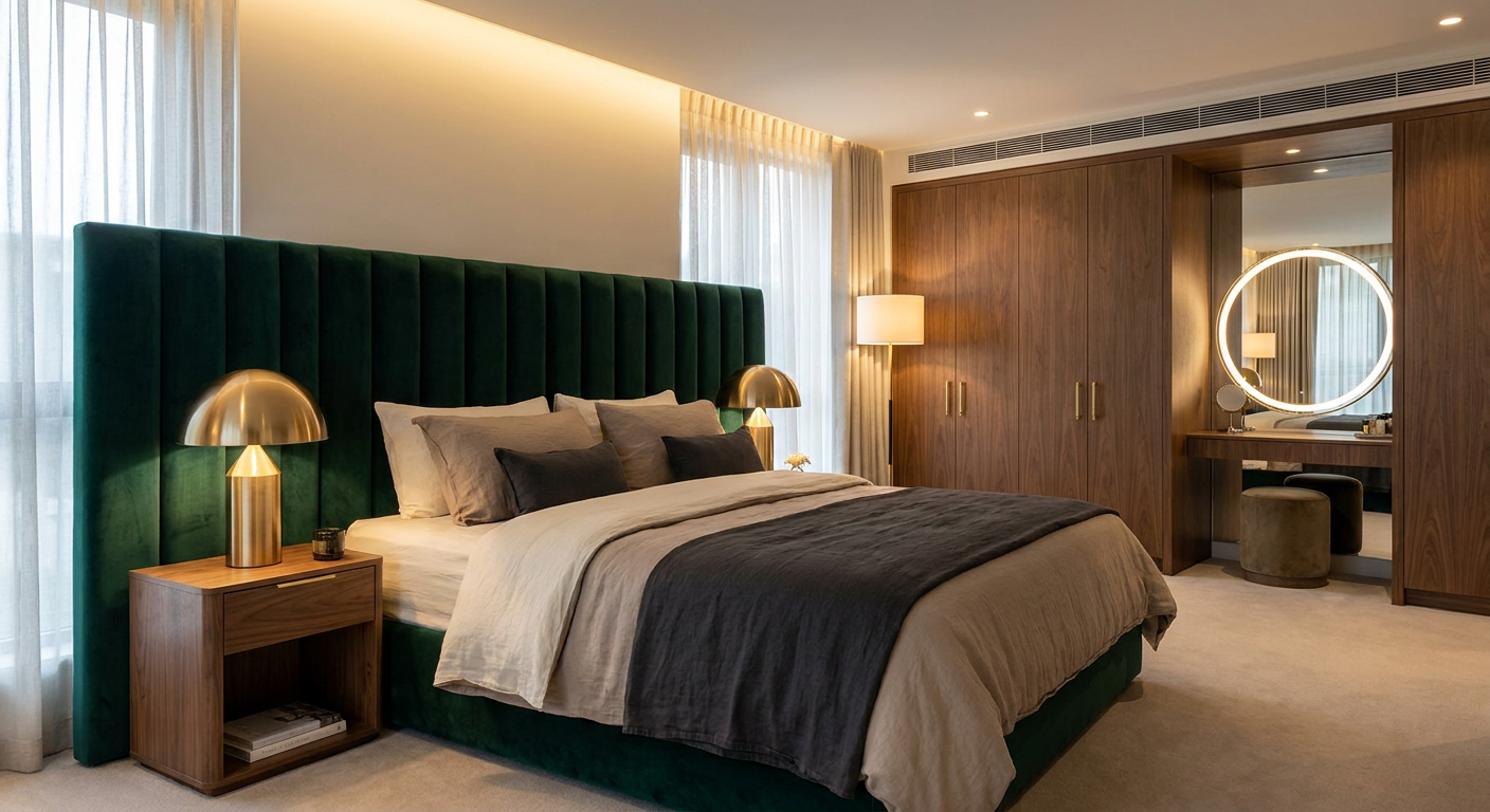 Elegant master bedroom suite