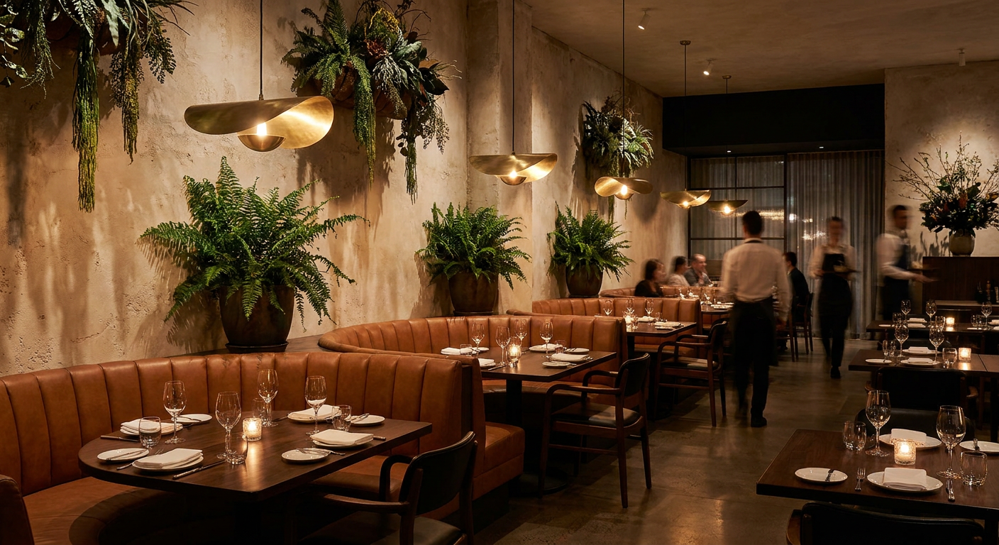 Upscale restaurant interior
